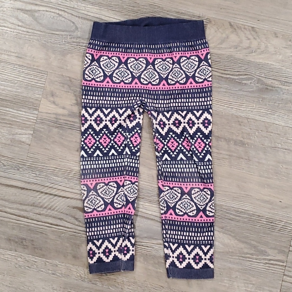 Fladed Glory Patterned with Hearts Leggings Size Small 4-6